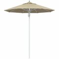 California Umbrella CU Newport Series 7.5'' Pulley Lift Umbrella with 1.5'' Silver Anodized Aluminum Pole 222TF758AHBG